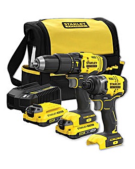 STANLEY FATMAX V20 18V Cordless Combi Drill and Impact Driver Twin Kit