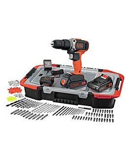 Black + Decker 18v Hammer Dril Set