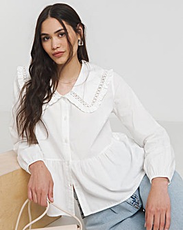 White Collared Blouse