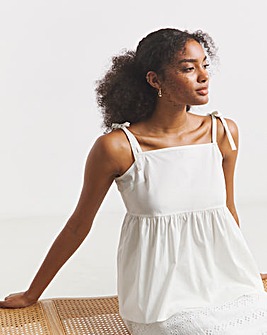White Tie Strap Cami