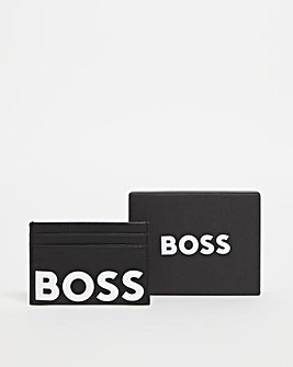 BOSS Black Logo Leather Card Holder