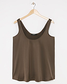 Satin Scoop Neck Vest