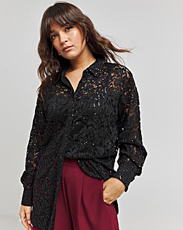 Sequin Lace Shirt