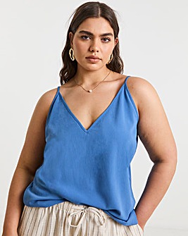 Blue V Neck Cami
