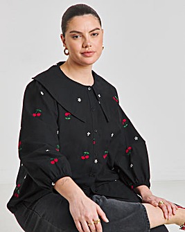 Embroidered Cherry Blouse