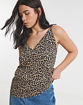 V Neck Leopard Print Cami