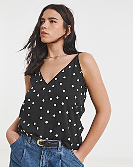 V Neck Spot Print Cami