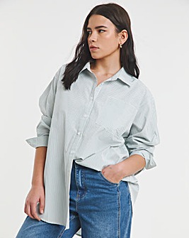 Green Stripe Cotton Shirt