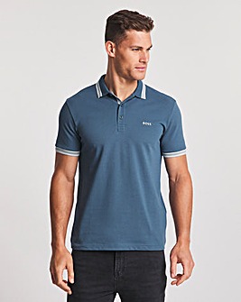 BOSS Short Sleeve Navy Paddy Curved Polo