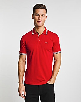 BOSS Short Sleeve Red Paddy Curved Polo