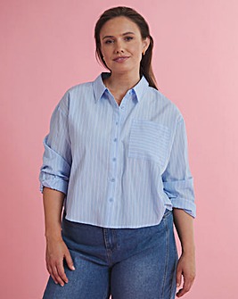 Blue Stripe Boxy Shirt