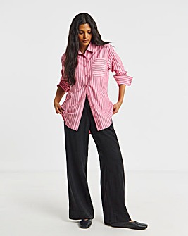 Pink Stripe Oversized Shirt