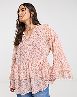 Simply Be Floral Smock Blouse