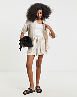 Stripe Linen Blend Shirt