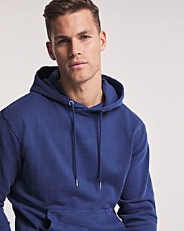 BOSS Casual Navy Washed Hoodie