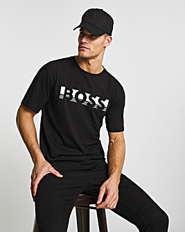 BOSS Short Sleeve Black Colourblock Logo T-Shirt