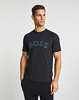 BOSS Short Sleeve Dark Blue Large Logo T-Shirt
