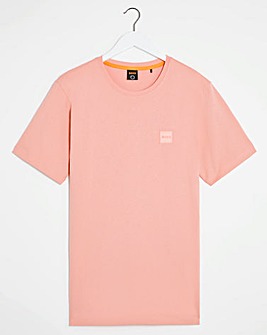 BOSS Casual Light Red Short Sleeve Relax Fit Box Logo T-Shirt