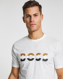 BOSS Smart Short Sleeve White Bold Logo T-Shirt