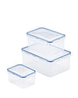 Lock & Lock 3 Piece Rectangular Container Set