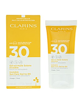 Clarins Invisible Sun Care Spf 30 Gel-To-Oil 50ml