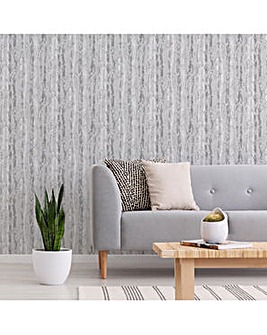 Sublime Grey/Silver Dappled Tree Forest Wallpaper