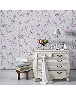 Superfresco Easy Songbird Paste The Wall Lilac Wallpaper
