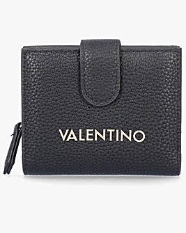 Valentino Bags Brixton Small Foldover Black Wallet