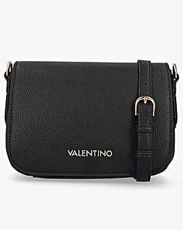 Valentino Bags Brixton Flapover Black Cross-Body Bag