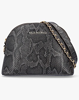 Valentino Bags Mayfair Princess Black Reptile Top Zip Cross-Body Bag