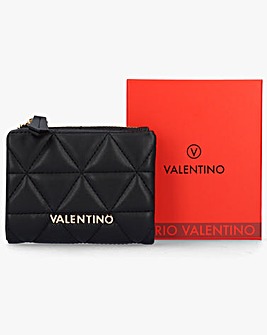 Valentino Bags Carnaby Black Triangle Quilted Wallet