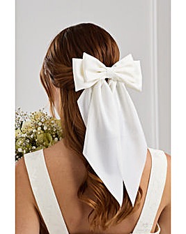 Jon Richard Ivory Satin Bow - Gift Pouch