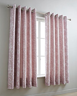Sophia Jacquard Pink Curtains
