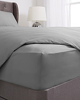 Pure Cotton 200 Thread Count 30cm Fitted Sheet