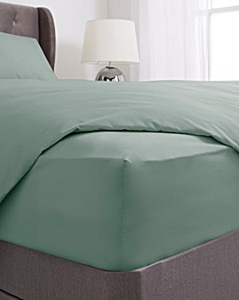 Pure Cotton 200 Thread Count 30cm Fitted Sheet