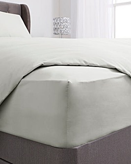 100% Cotton Percale 200 Thread Count 38cm Extra Deep Fitted Sheet