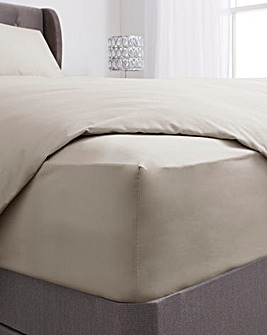 100% Cotton Percale 200 Thread Count 38cm Extra Deep Fitted Sheet
