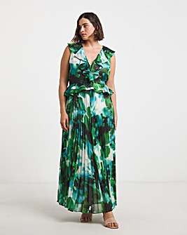 Joanna Hope Ruffle Pleated Dress
