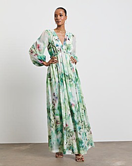 Joanna Hope Printed Maxi Volume Dress