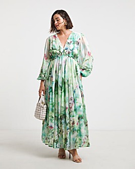 Joanna Hope Printed Maxi Volume Dress