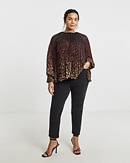 Joanna Hope Pleated Chiffon Blouse