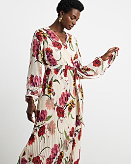 Joanna Hope Pleated Wrap Dress