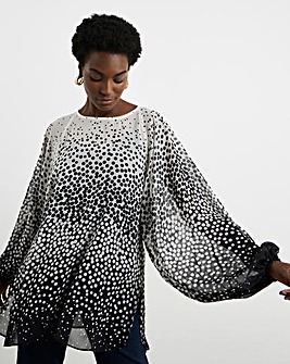 Joanna Hope Ombre Spot Blouse