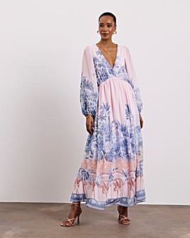 Joanna Hope Printed Volume Maxi Dress