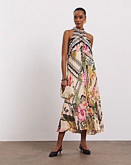 Joanna Hope Pleated Trapeze Dress