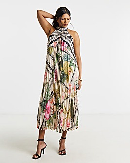 Joanna Hope Pleated Trapeze Dress