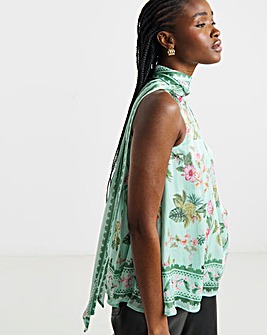 Joanna Hope Halter Neck Drape Blouse