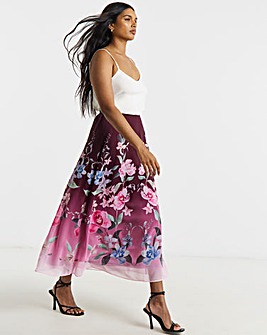 Joanna Hope Drop Waist Pleated Skirt