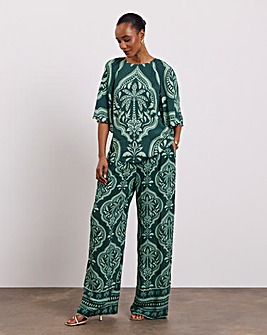Joanna Hope Printed Wide Leg Trousers
