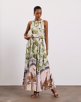 Joanna Hope Printed Pleated Dress
